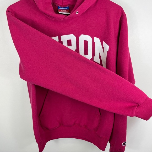 University Akron Zips Roo Pink Size Small Hoodie Sweatshirt Champion Brand - Picture 7 of 12